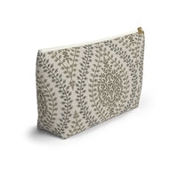 Mumbai Lace Accessory Pouch w T-bottom in Brown